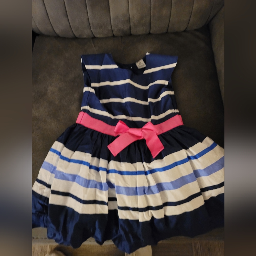 Carters 3T Navy Blue with White Dress